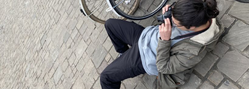 fotograaf op de grond